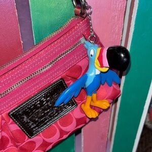 Colorful vintage fruit loops Bird Keychain Accessory